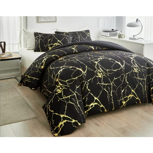 Gold Marble, Foil Style Duvet Cover Set