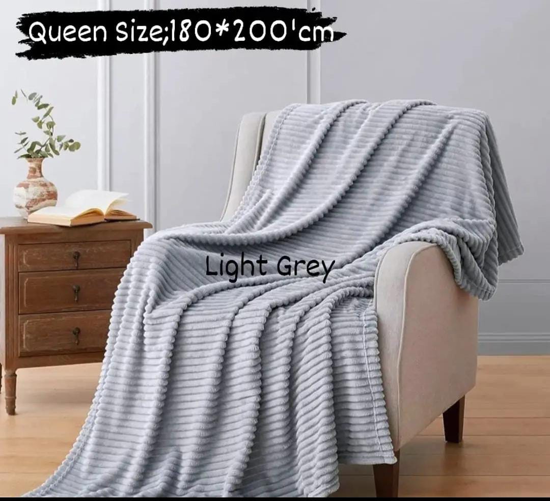 Plain Colour Velvet Fleece Blanket - Image 8