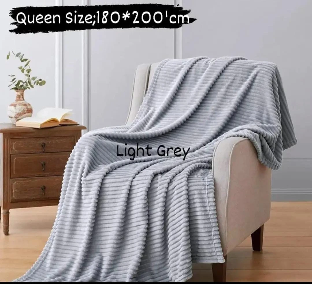Plain Colour Velvet Fleece Blanket - Image 8